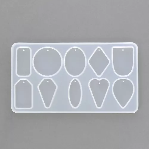 Stampo silicone per realizzare pendenti geometrici in resina x1
