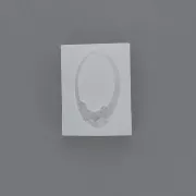Stampo silicone ovale scavato per realizzare pendenti in resina 51x30 mm x1