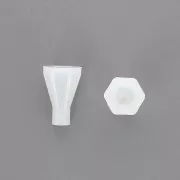 Stampo silicone esagone sfaccettato per realizzare pendenti in resina 36x23 mm x1