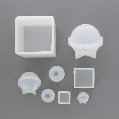 5pz Stampo in Resina Vaso di Fiori Kit Stampo Silicone Morbido per Bottiglie Candela Vasi di Piante Stampi DIY Stampi in Silicone Resina per Vassoio