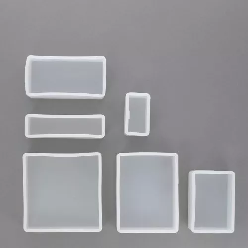 Stampi silicone per resina - cubi - carta stampata - kit 4