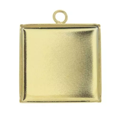Pendente per cabochon mm. 20x20 - Dorato x1