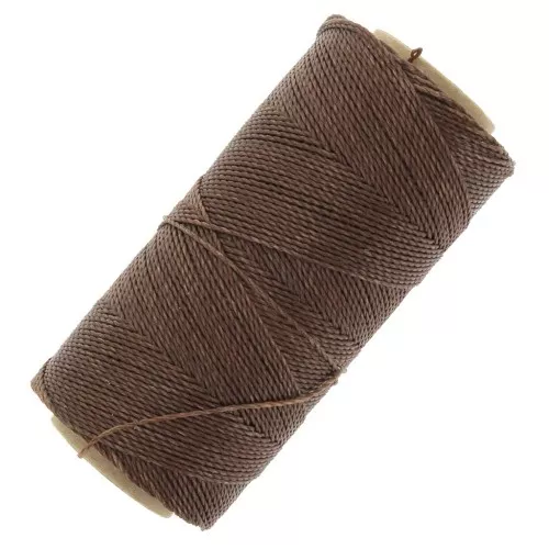 Bobina di filo cerato Linhasita per micro macramè 1 mm - Marrone chiaro (790) x168m