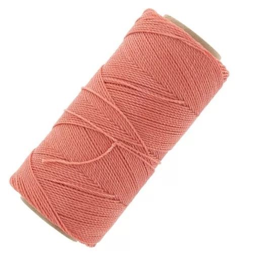 Bobina di filo cerato Linhasita per micro macramè 1 mm - Corallo (640) x168m