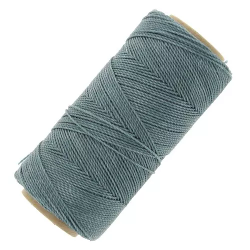 Bobina di filo cerato Linhasita per micro macramè 1 mm - Blu grigio (549) x168m