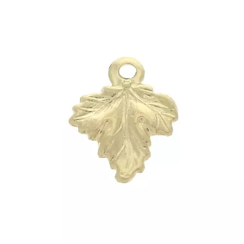 Ciondolo foglia di vite 9.5x7.5 mm - Gold filled x1
