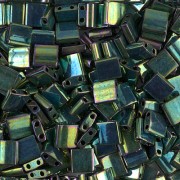 Perline Miyuki Tila 5x5x1,9 mm TL-0468 - Verde scuro iris metallizzato x10 g