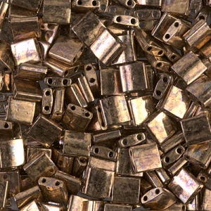 Perline Miyuki Tila 5x5x1,9 mm TL-0457 - Bronzo scuro metallizzato x10 g