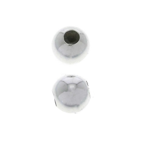 Stopper Bead 6 mm con un foro 2 mm in Argento 925 x1