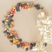 Perline in vetro Amos® di Puca® 5x8mm Metallic Mat Old Silver Spotted x10g