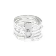 Anello per cabochon 4 mm - Dimensione 54 - Argento 925 x1