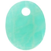 zecchino ovale 12x10 mm Pietra Gemma - Amazonite x1|raw }}