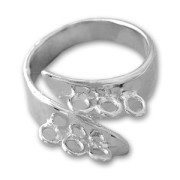Anello 6 anellini rodiato x1|raw }}
