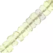 Perle sfaccettate Heishi - pietra semipreziosa 5,5x2 mm - quarzo giallo x20