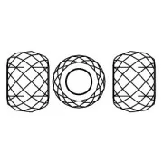 Briolette XXL PureCrystal 5043 - perla rondelle 11 mm Aquamarine Shimmer 2X x1