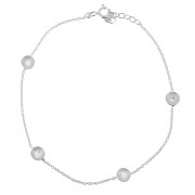Bracciale maglia Forzatina 195 mm - castoni per cabochon 4mm - Argento 925 x1|raw }}