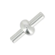 Spinetta per cordoncino cavo mm. 5 rhodié x1|raw }}