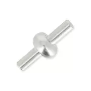 Spinetta per cordoncino cavo mm. 5 rhodié x1