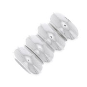 Rondelle metallo mm. 6 Placcatura argento fino x4