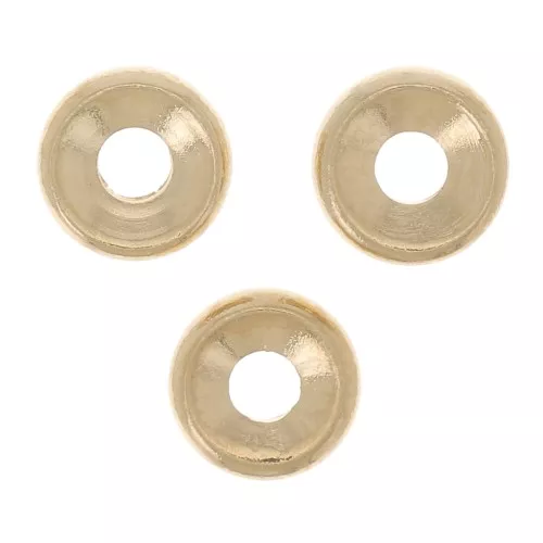 Perle rotonde 5 mm - Dorato fine x4