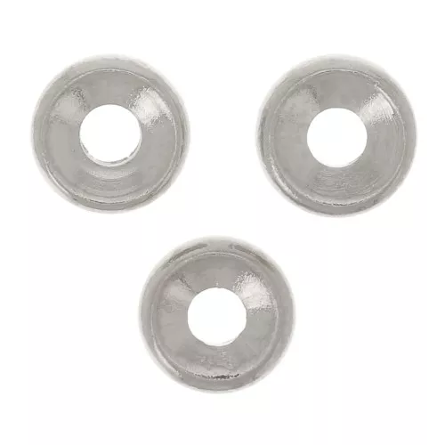 Rondelle metallo mm. 5 Placcatura argento fino x4