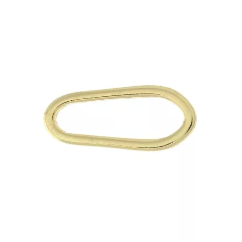 Distanziatore ovale asimmetrico 17x7 mm - Dorato oro fino x1