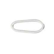 Distanziatore ovale asimmetrico 17x7 mm - placcatura argento fino anticato x1|raw }}