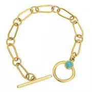 Distanziatore ovale asimmetrico 17x7 mm - placcatura argento fino anticato x1