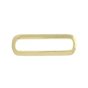 Distanziatore rettangolo arrotondato bombato 20x6.5 mm in zama Dorato oro fino x1|raw }}