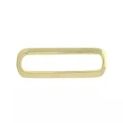 Distanziatore rettangolo arrotondato bombato 20x6.5 mm in zama Dorato oro fino x1