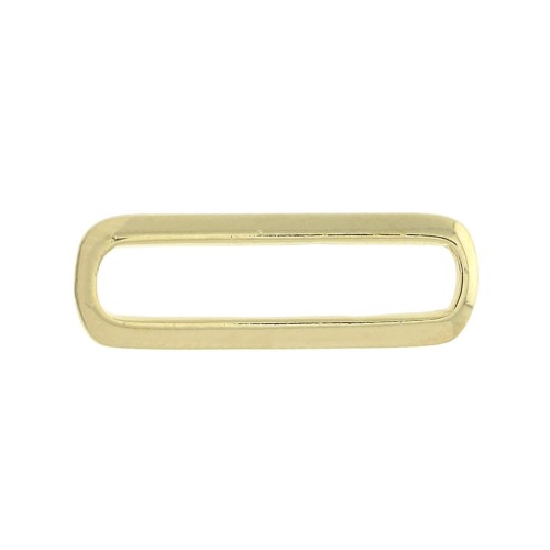 Distanziatore rettangolo arrotondato bombato 20x6.5 mm in zama Dorato oro fino x1