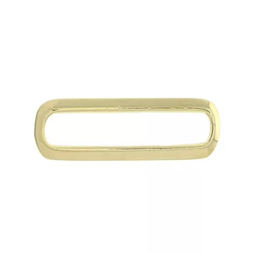 Distanziatore rettangolo arrotondato bombato 20x6.5 mm in zama Dorato oro fino x1
