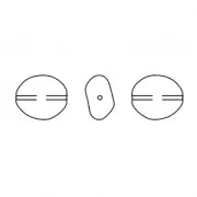 Barocco madreperlacea PureCrystal 5842 perla irregolare 10 mm Dark Grey Pearl x1