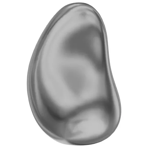 Barocco madreperlacea PureCrystal 5843 perla goccia irreg. 16 mm Dark Grey Pearl x1