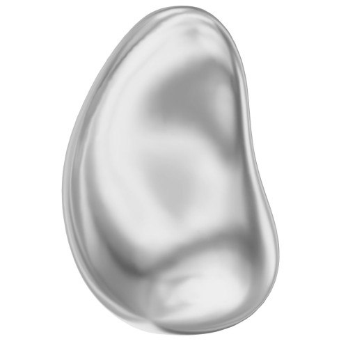 Barocco madreperlacea PureCrystal 5843 perla goccia irreg. 16 mm Light Grey Pearl x1