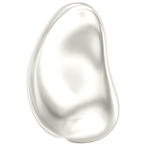 Barocco madreperlacea PureCrystal 5843 perla goccia irregolare 16 mm White Pearl x1