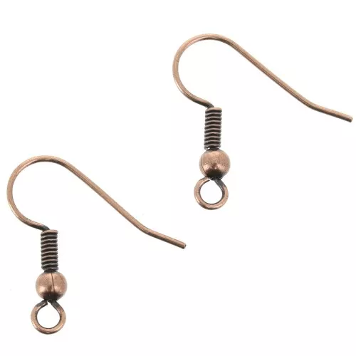 Ganci per orecchini mm. 18 rame antico x6