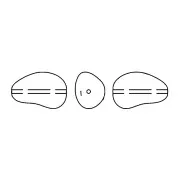 Barocco madreperlacea PureCrystal 5843 perla goccia irreg. 12 mm Dark Grey Pearl x1