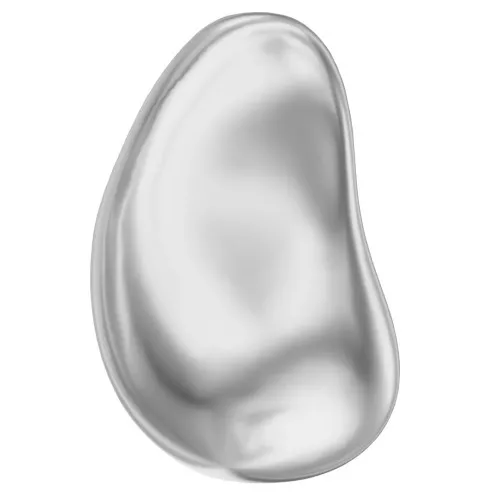 Barocco madreperlacea PureCrystal 5843 perla goccia irreg. 12 mm Light Grey Pearl x1