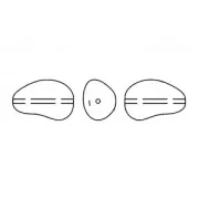 Barocco madreperlacea PureCrystal 5843 perla goccia irregolare 12 mm White Pearl x1