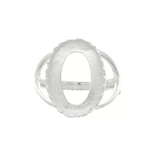 Anello regolabile per cabochon 18x13 mm - Argento 925 x1