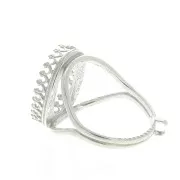 Anello regolabile per cabochon 18x13 mm - Argento 925 x1