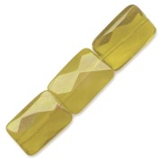 Rettangoli sfaccettati mm. 14x10 Lime x4|raw }}
