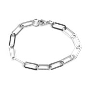 Bracciale maglia rettangolo 19 cm - Acciaio inossidabile x1|raw }}