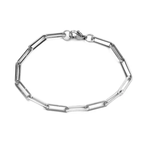 Bracciale maglia rettangolo 18 cm -Acciaio inossidabile x1