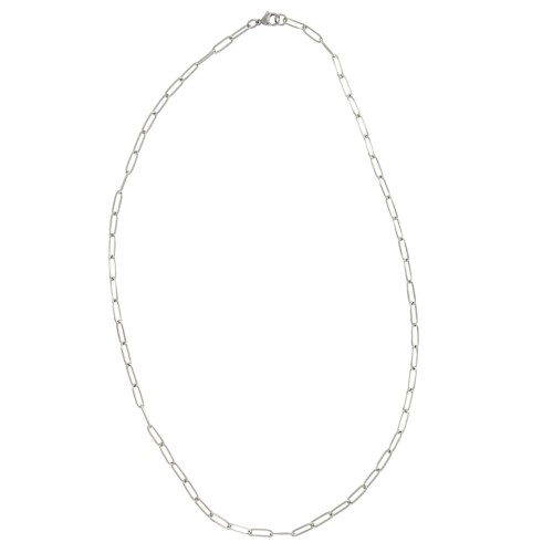 Collana di 60 cm maglia rettangolo 4 mm - Acciaio inossidabile 304 x 1