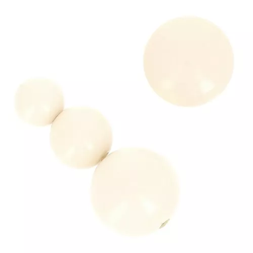 Assortimento di 26 perle tonde 8-10-14 mm e 2 cabochon in resina- Avorio