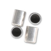 Terminali a tubo per cordone da 2 mm - Placcatura in argento fine invecchiato x10|raw }}