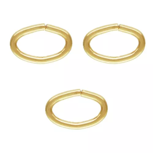 Anellini aperti ovali mm.5.3x3.5x0.6 in Gold filled x100