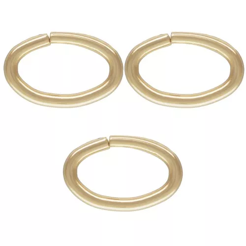 Anellini aperti ovali 6.3x4.1x0.76 mm in Gold filled x100